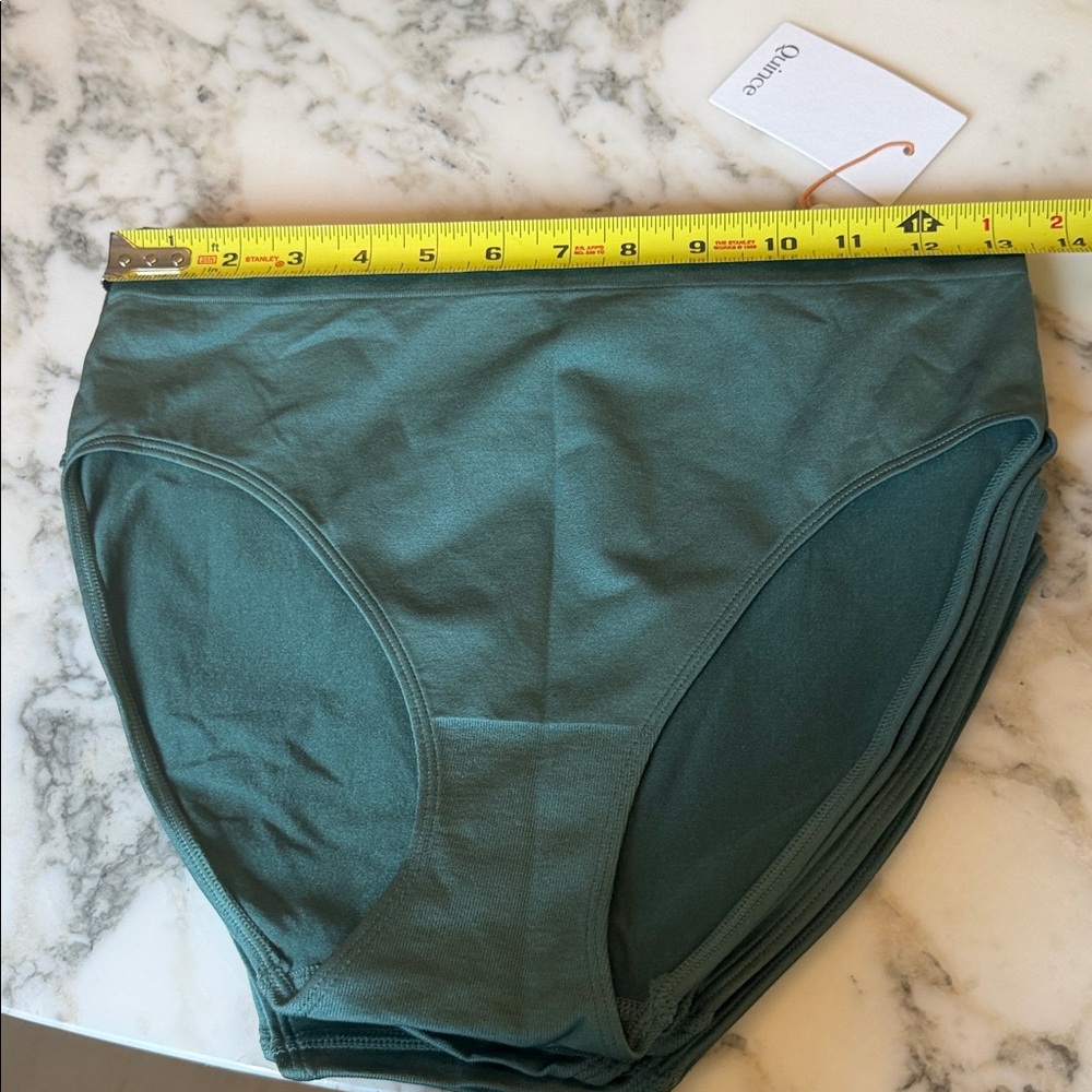 New Quince Smoothing Comfort High Waisted Bikini (6-Pack) Rosemary Green S M L - Picture 10 of 10